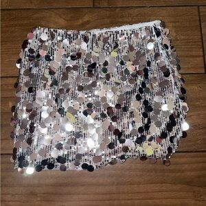 Sequin Embellished Mini Skirt